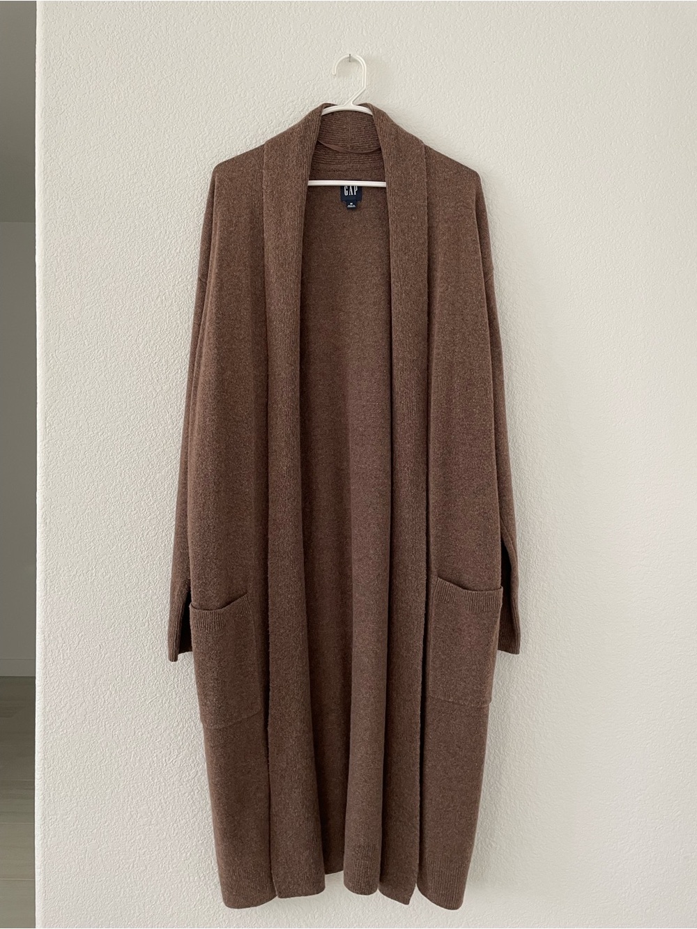 GAP Heather Brown CashSoft Longline Duster Cardigan